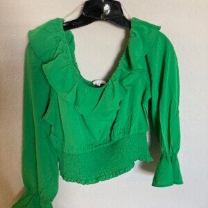 Better Be Bright Green Long Sleeve Top Size L – Like New